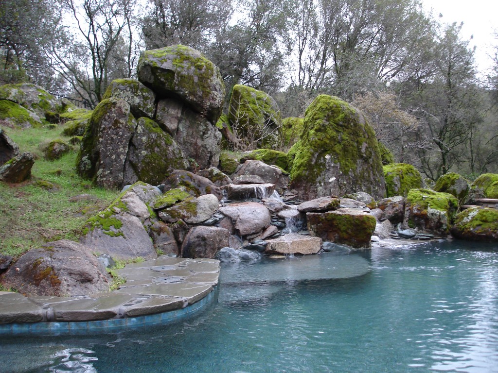 Two 14-fot native granite boulders.