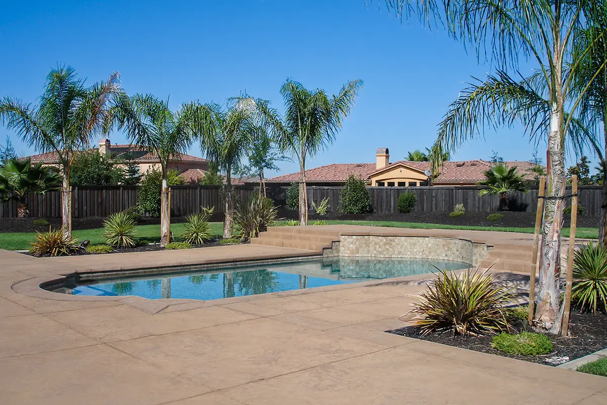 Classic custom pool in Morgan Creek with clean lines and timeless residential design